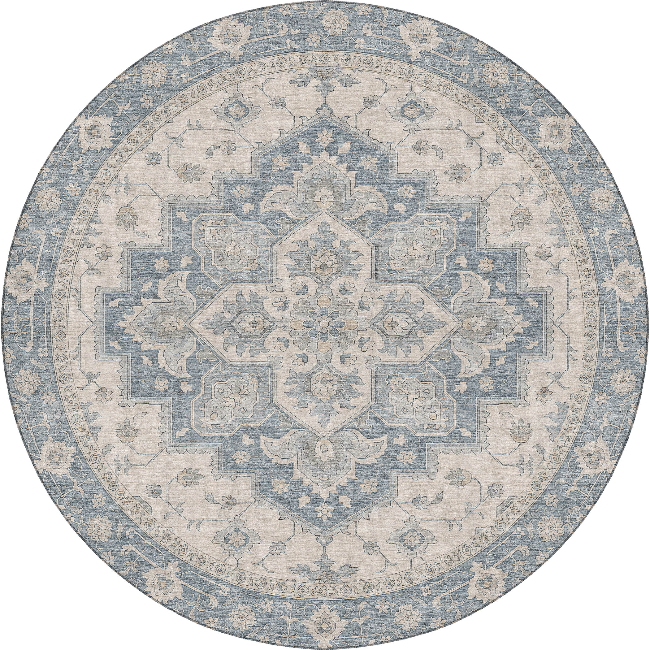 Dalyn Marquette MM2 Denim Area Round Rug