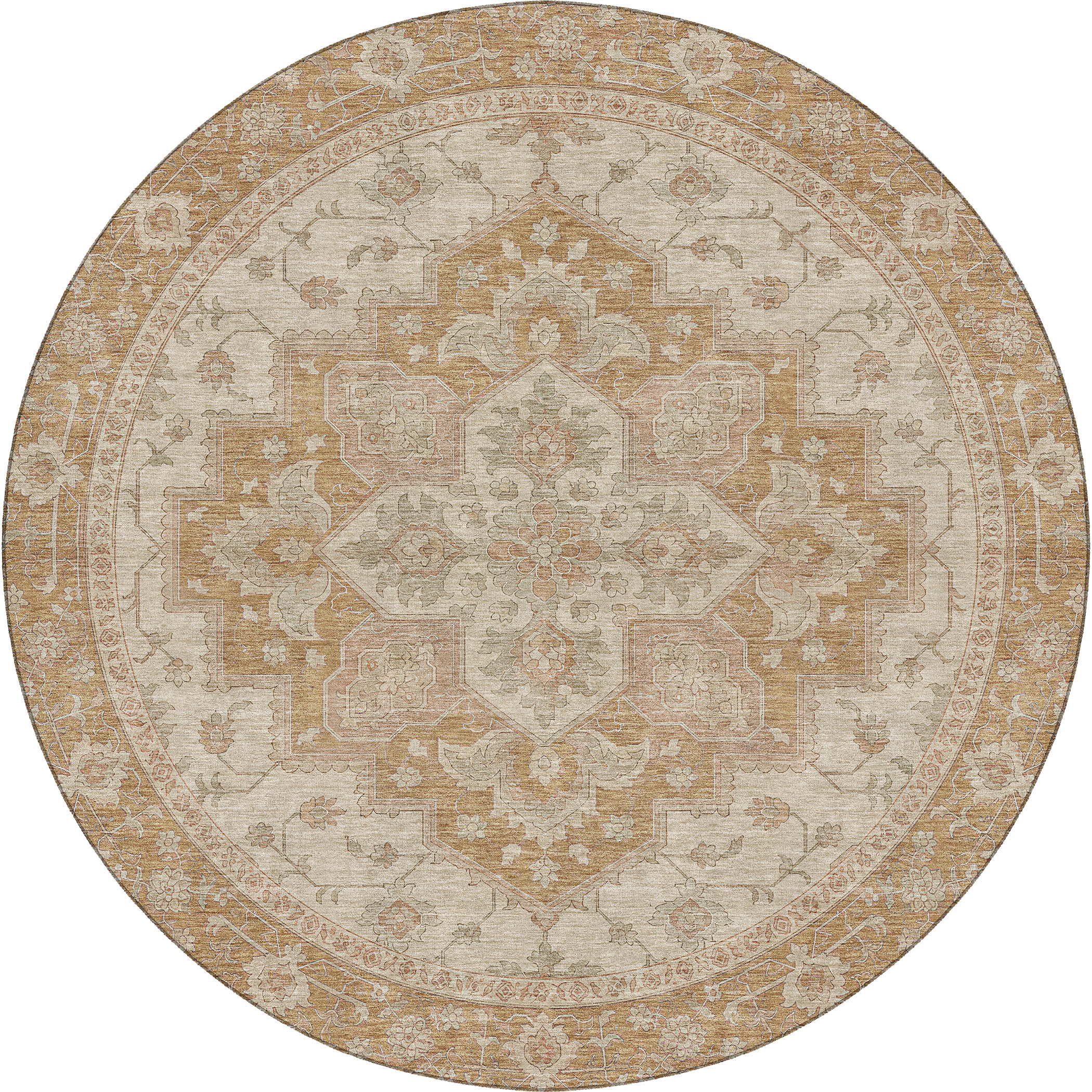 Dalyn Marquette MM2 Walnut Area Round Rug