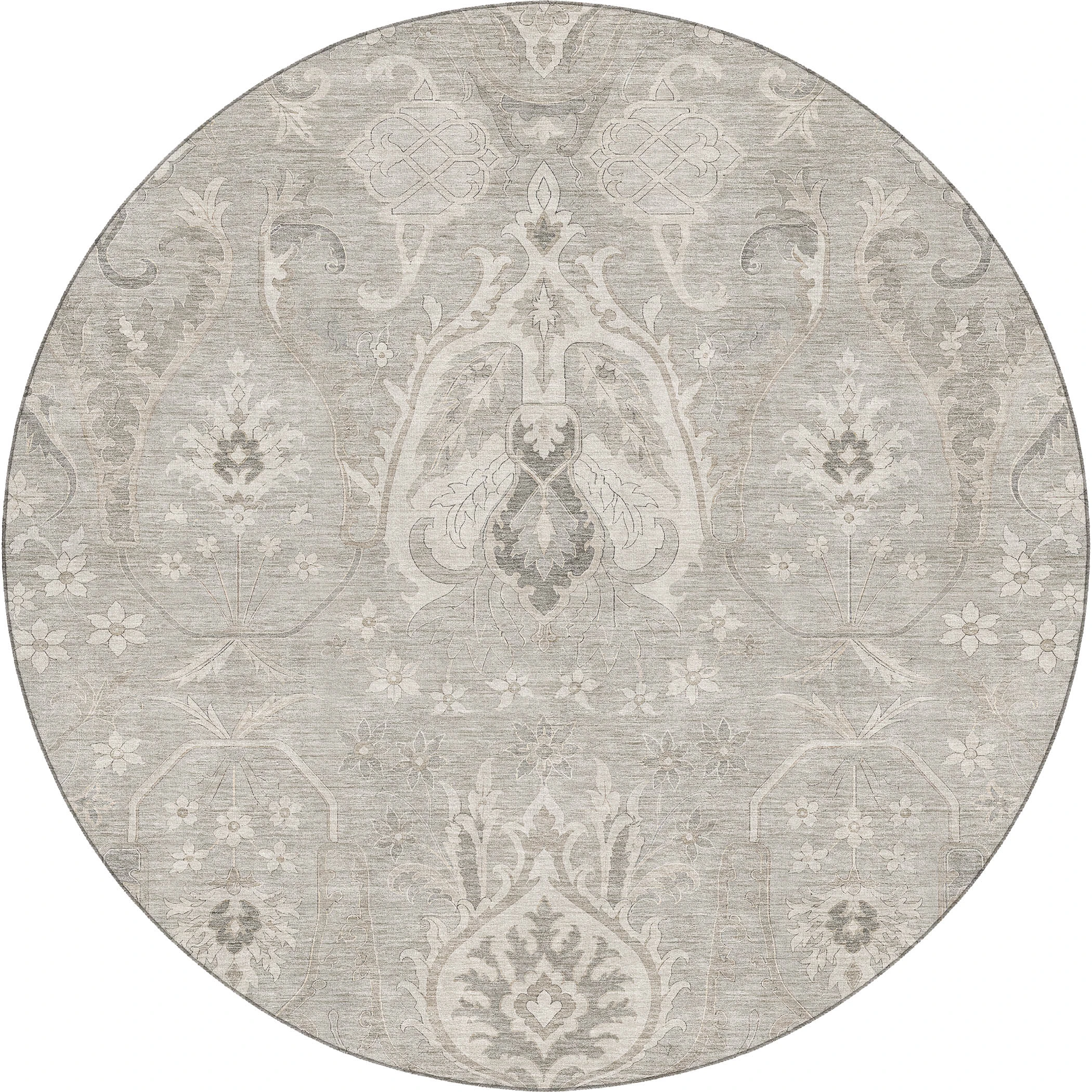 Dalyn Marquette MM4 Silver Area Round Rug