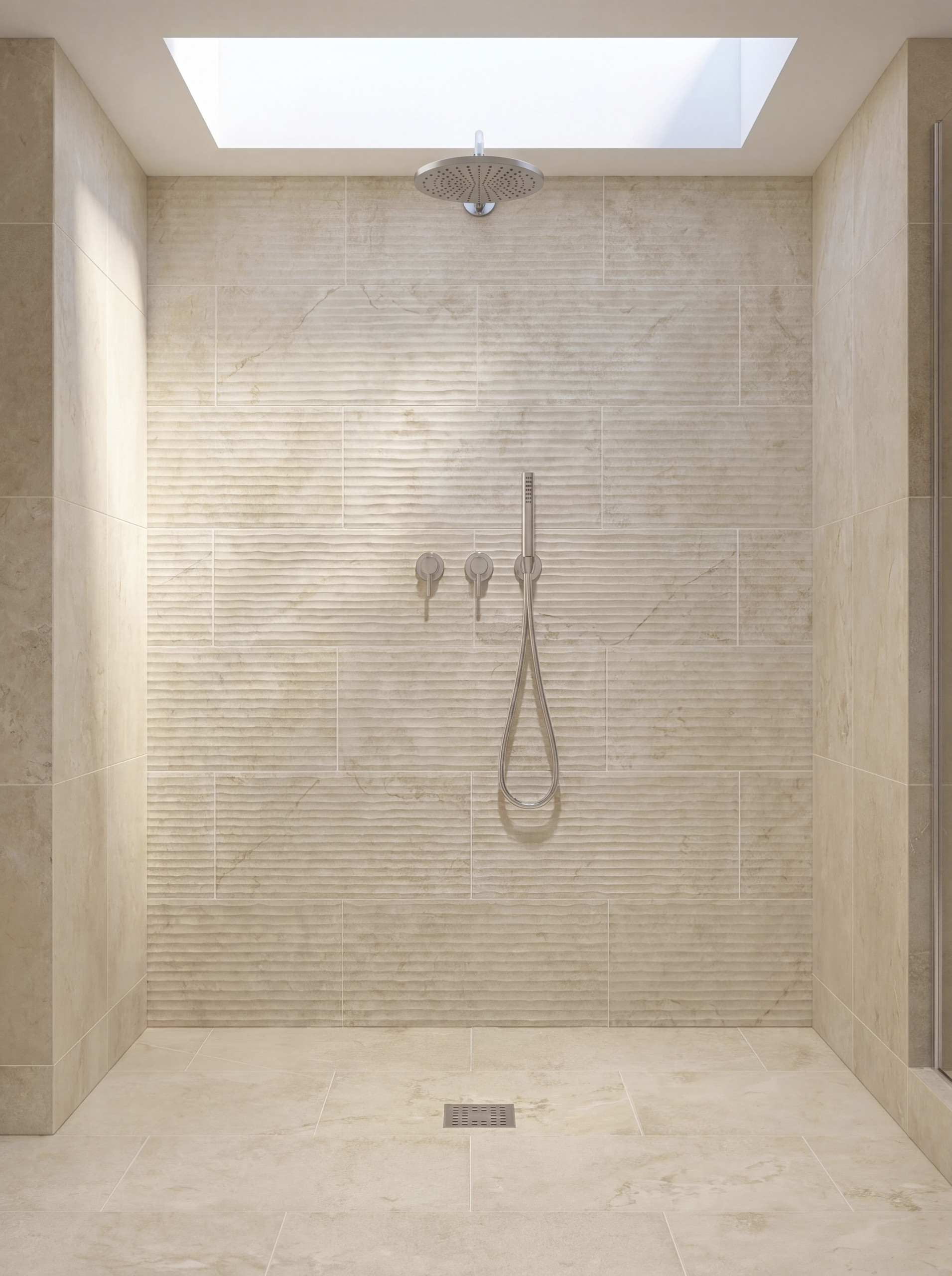Lunaris Beige 12" X 24" Porcelain Tile Room Scene