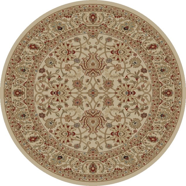Ankara 6552 Ivory Round Area Rug by Concord Global Trading