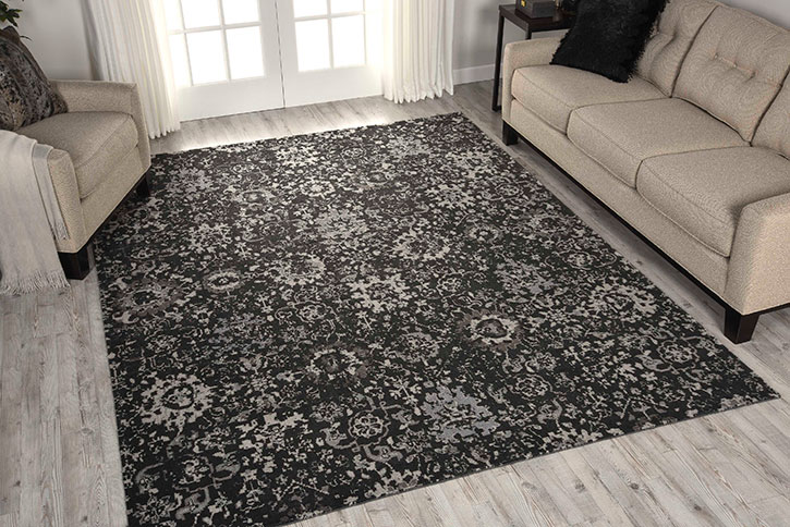 Nourison Twilight TWI13 Onyx Area Rug Room Scene