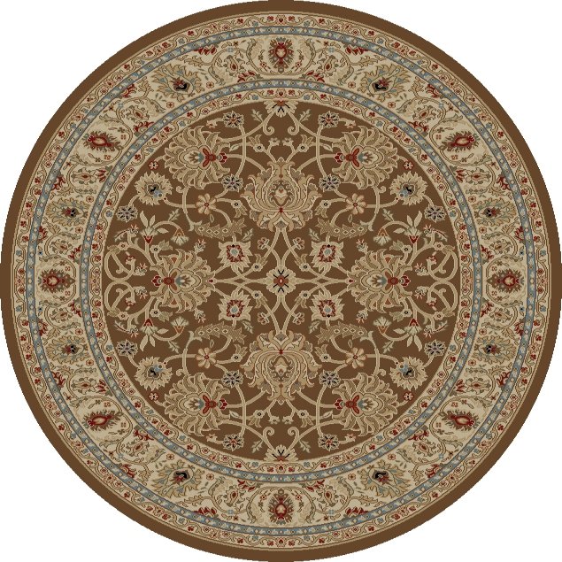 Ankara 6558 Brown Round Area Rug by Concord Global Trading