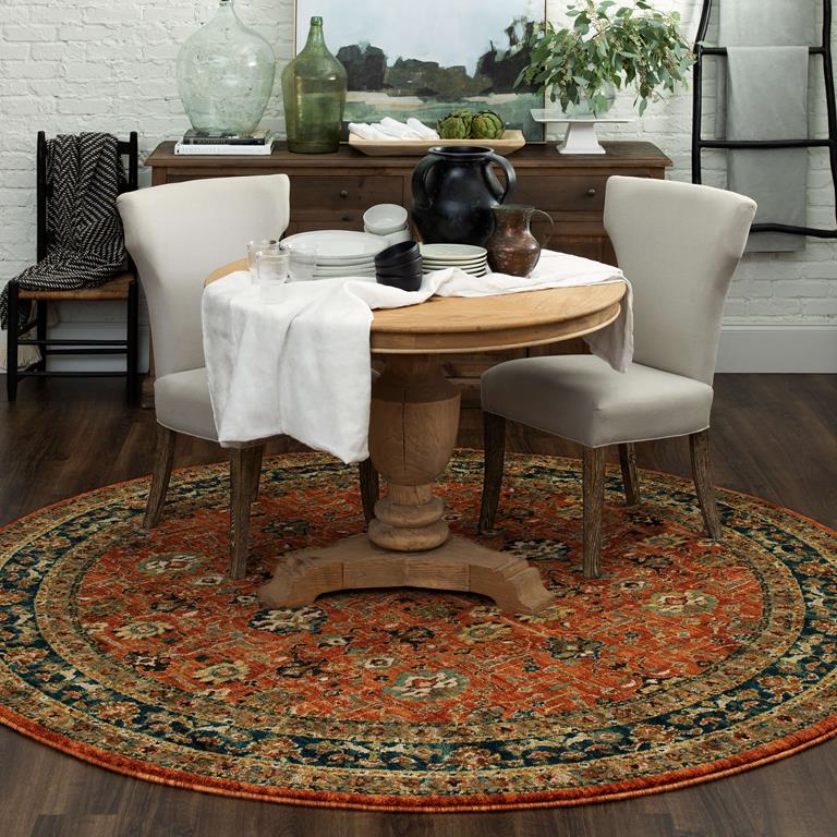 Karastan Spice Market Keralam Spice Round Area Rug Room Scene 2