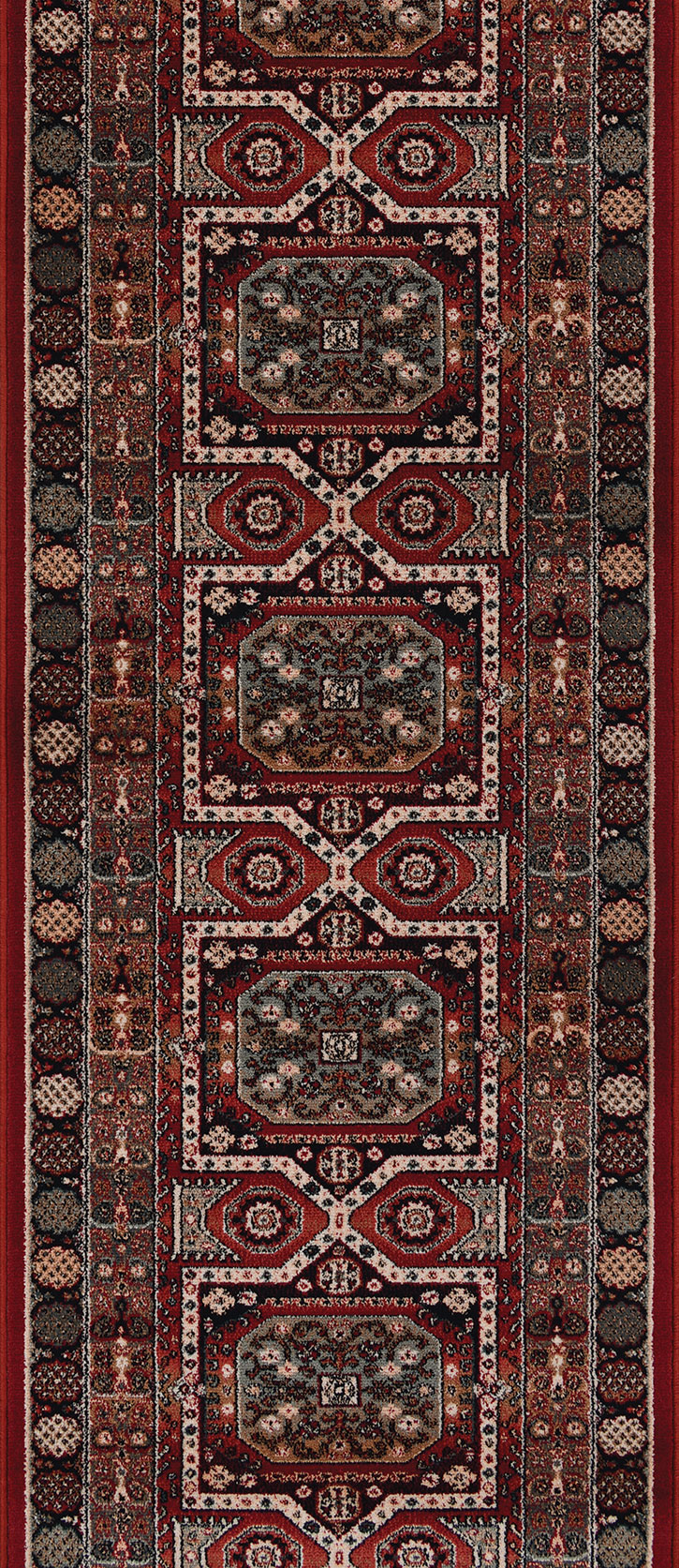 Couristan Timeless Treasures 4324-0300A Maharaja Burgundy 2'2" (26") Wide Hall and Stair Runner