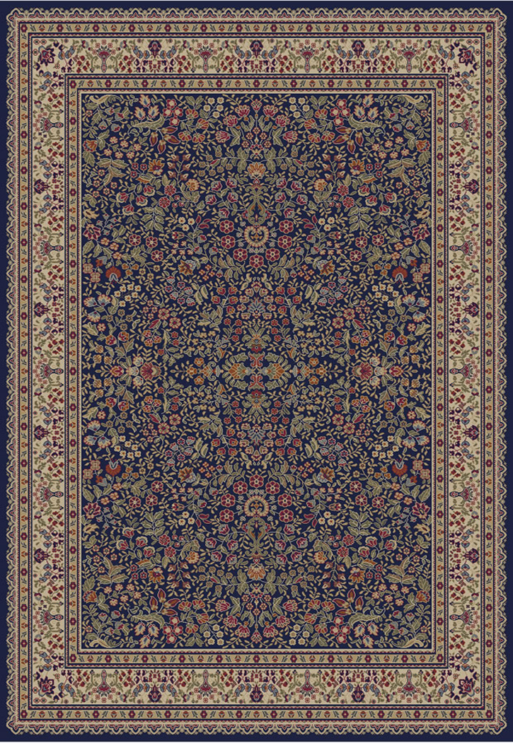 Jewel 4114 Sarouk Navy Area Rug by Concord Global Trading