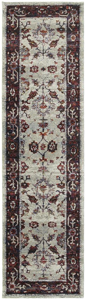 Oriental Weavers Andorra 6842D Stone Red Runner Area Rug