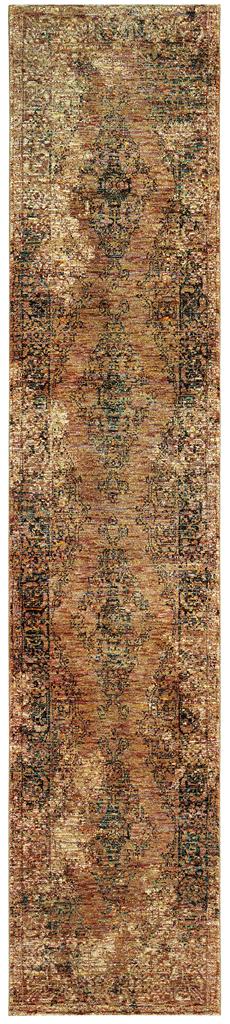 Oriental Weavers Andorra 6845D Gold Brown Runner Area Rug 2