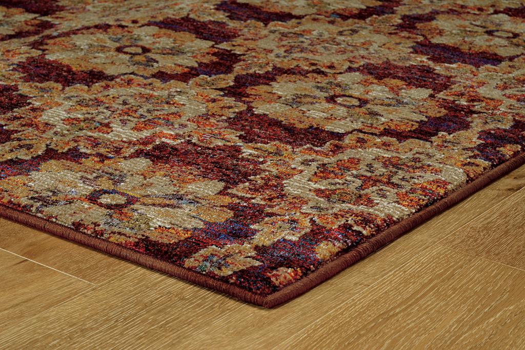 Oriental Weavers Andorra 6883A Red Gold Area Rug Corner