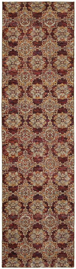 Oriental Weavers Andorra 6883A Red Gold Runner Area Rug