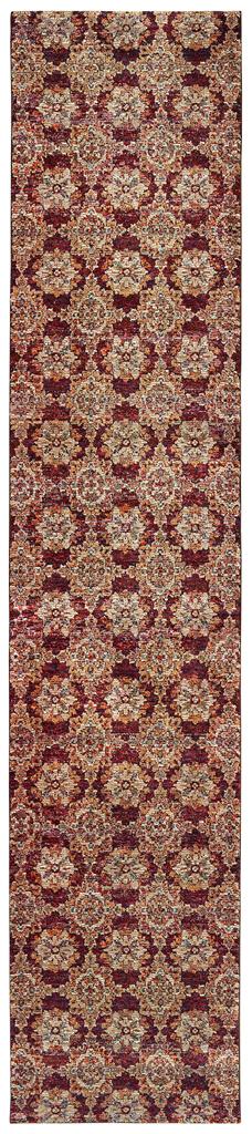 Oriental Weavers Andorra 6883A Red Gold Runner Area Rug 2