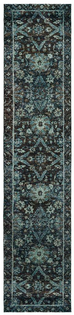 Oriental Weavers Andorra 7124A Navy Blue Runner Area Rug 2