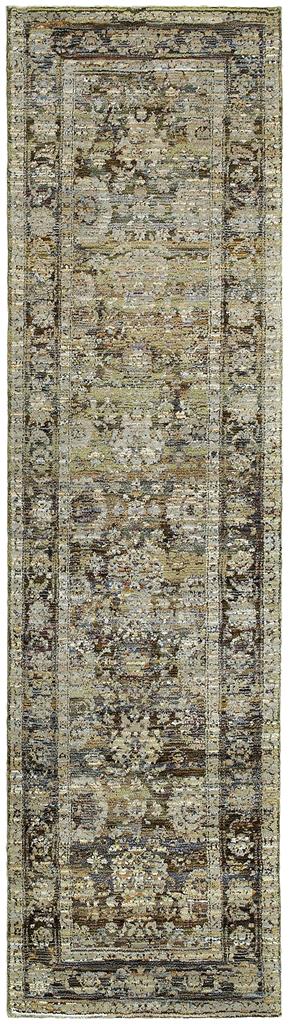 Oriental Weavers Andorra 7125C Green Brown Area Rugs - CarpetMart