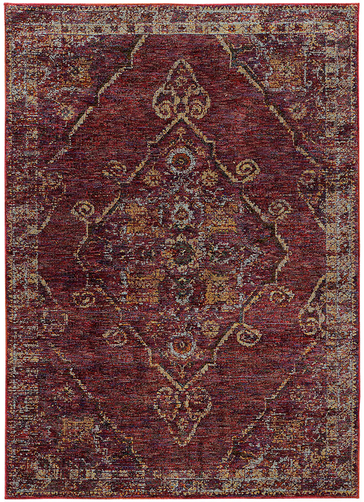 Oriental Weavers Andorra 7135E Red Gold Area Rugs