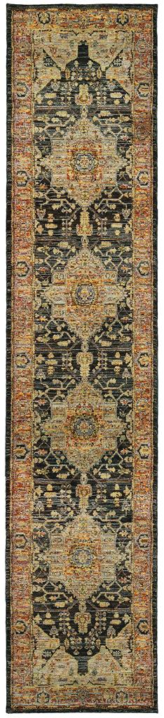 Oriental Weavers Andorra 7138B Gold Grey Runner Area Rug 2