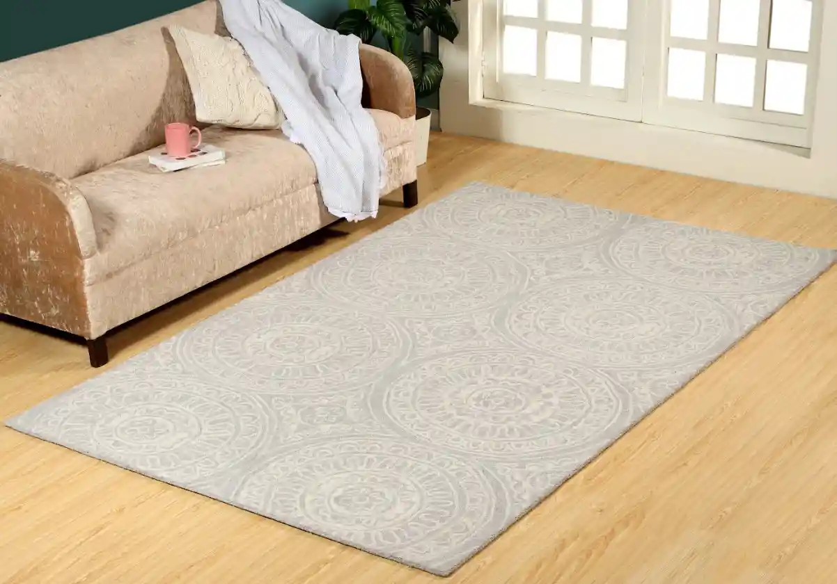 Dynamic Rugs Galleria 7866-140 Silver Area Rug Room Scene