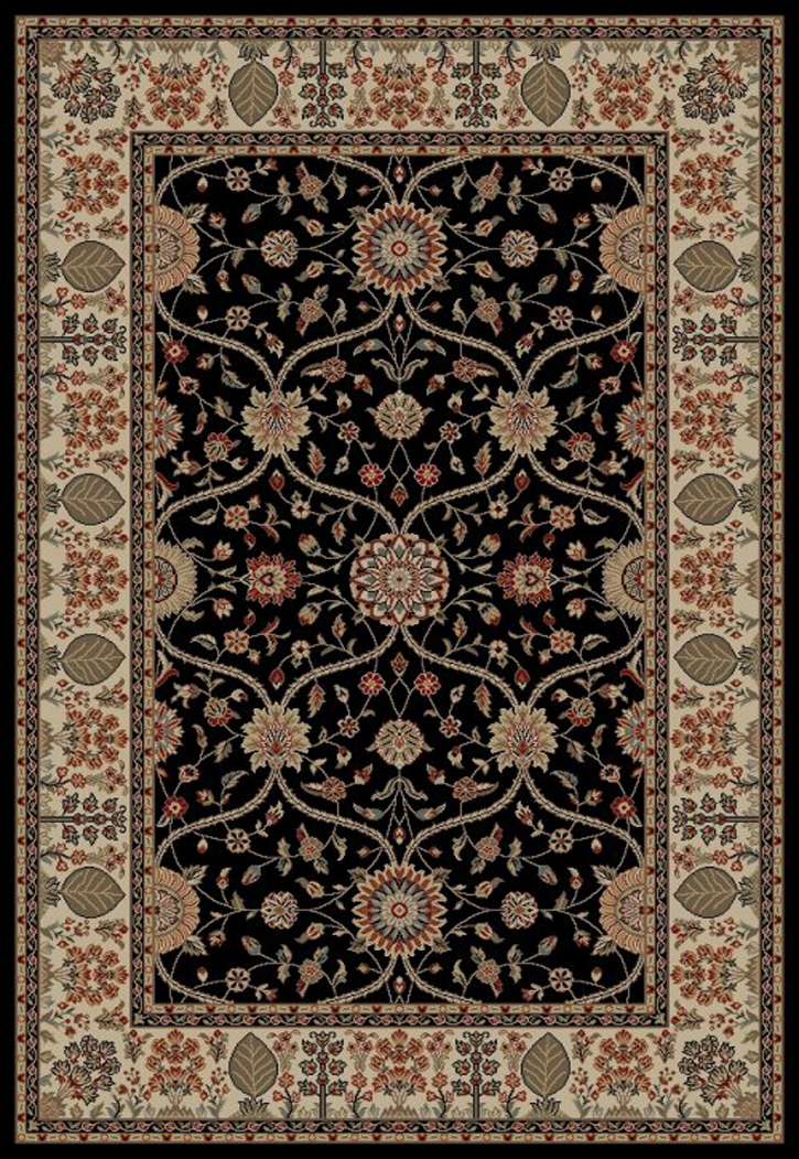 Jewel 4903 Voysey Black Area Rug by Concord Global Trading