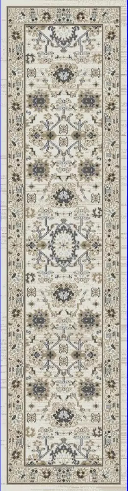 Dynamic Rugs Yazd 8531-100 Ivory Runner Area Rug