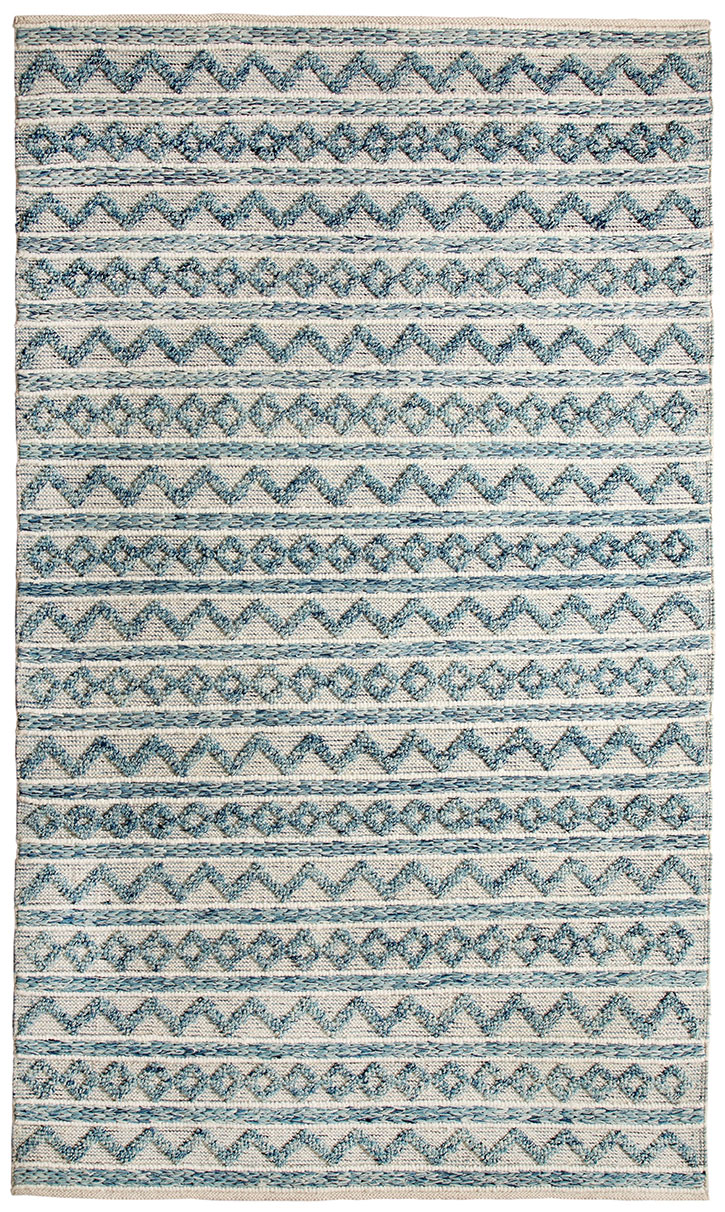 Dynamic Rugs Heirloom 91004-144 Teal Ivory Area Rug