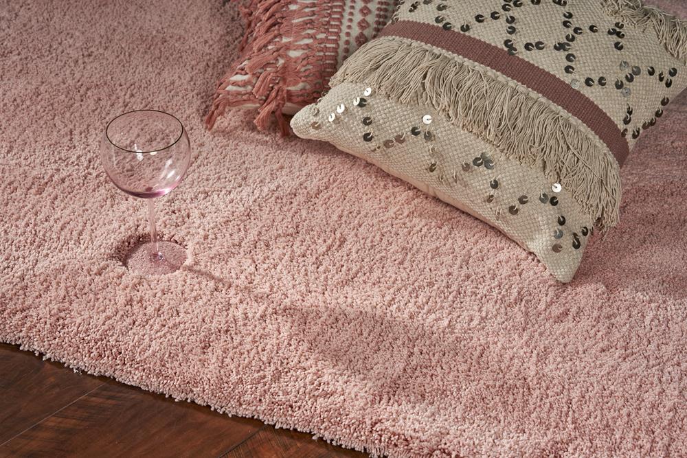 Bliss Shag 1575 Rose Pink Area Rug Lifestyle Scene