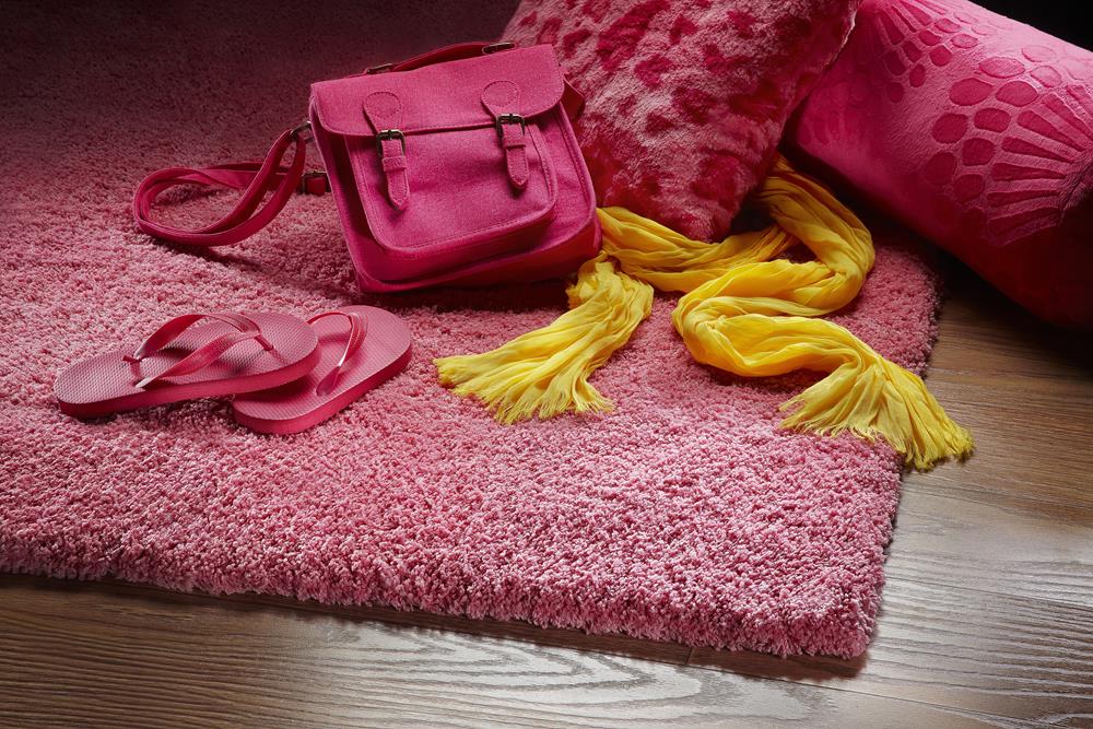 Bliss Shag 1576 Hot Pink Area Rug Lifestyle Scene