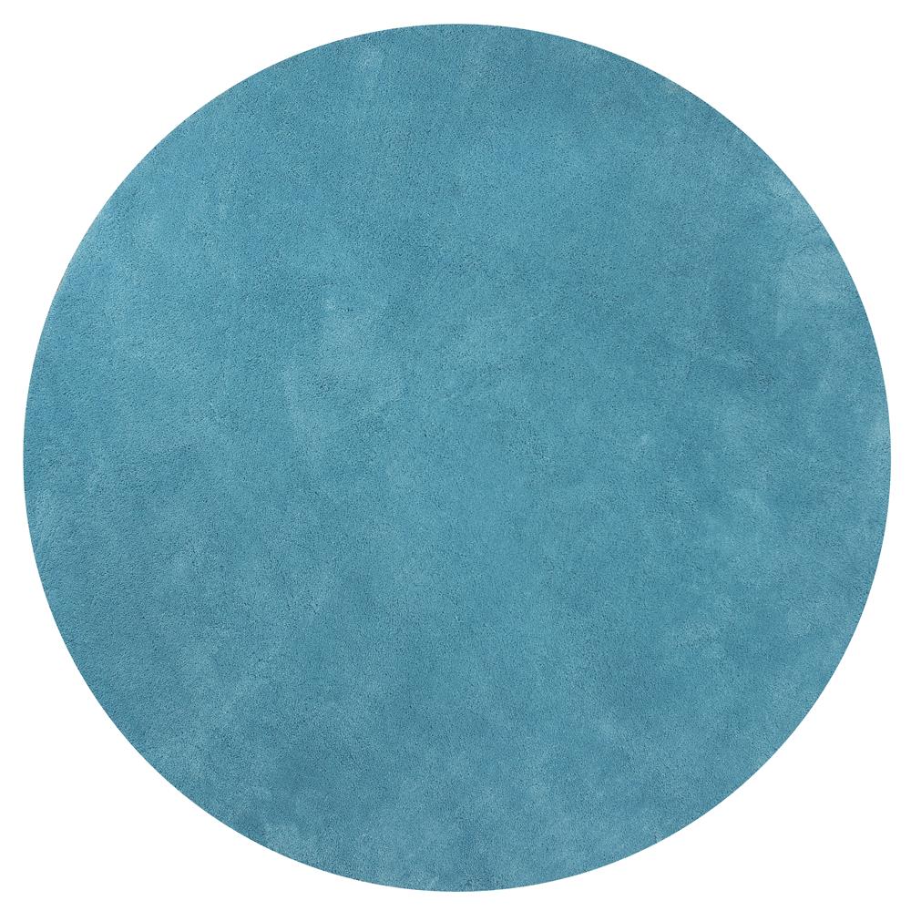 Bliss Shag 1577 Highlighter Blue Round Area Rug