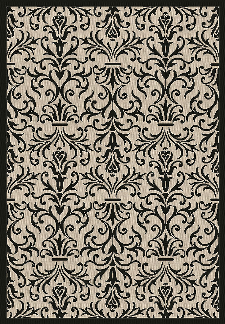 Dynamic Rugs Piazza 2742-3901 Sand/Black Area Rug