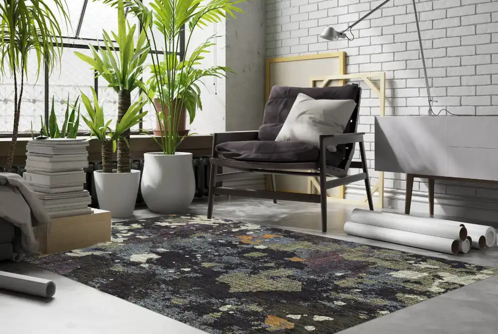 Oriental Weavers Evolution 8029A Navy/ Green Area Rug - Carpet