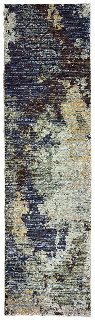 Oriental Weavers Evolution 8049B Navy/ Blue Runner Area Rug