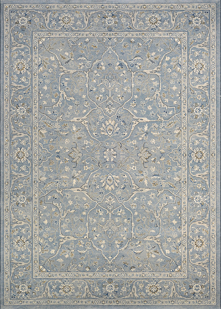 Couristan Sultan Treasures 7145-4646 Floral Yazd Slate Blue Area Rug