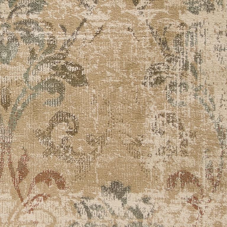 Kas Heritage 9351 Champagne Damask Area Rug Swatch