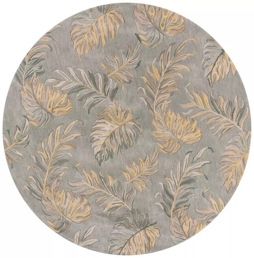 Kas Havana 2639 Grey Palms Round Area Rug