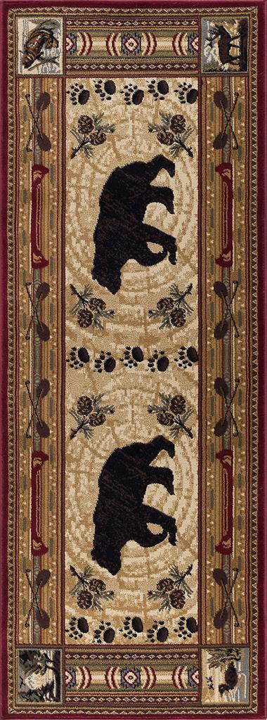 Americana 6550 Beige Runner Area Rug