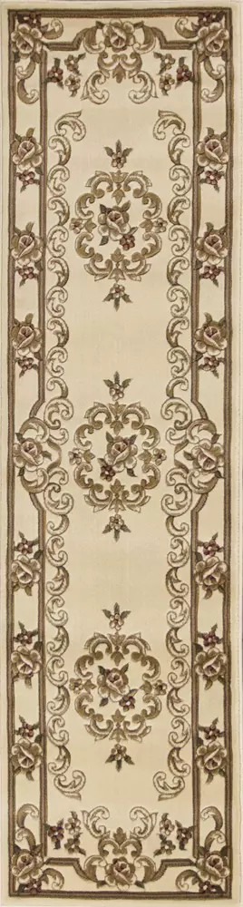 Corinthian 5311 Ivory Aubusson Runner Area Rug