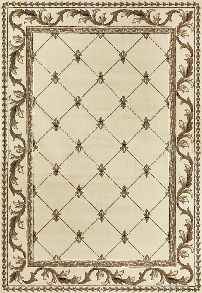 Corinthian 5318 Ivory Fleur-de-Lis Area Rug