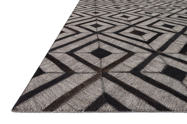 Loloi Dorado DB-02 Beige/Expresso Area Rug Angle