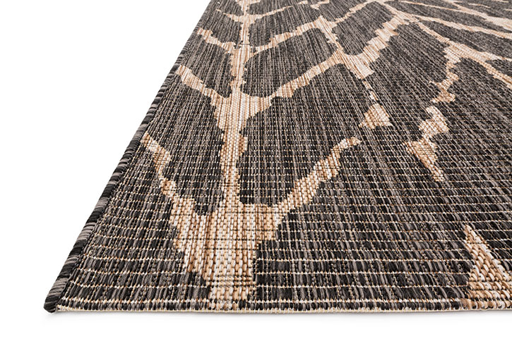 Loloi Isle IE-02 Charcoal/Mocha Area Rug Angle