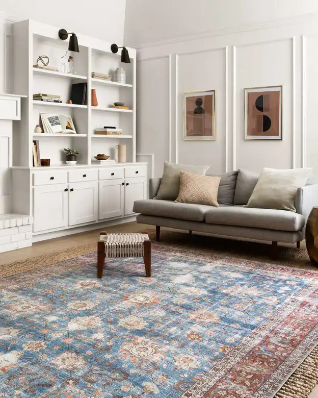 Loloi II Loren LQ-01 Blue Brick Area Rug - Carpetmart.com - Carpet