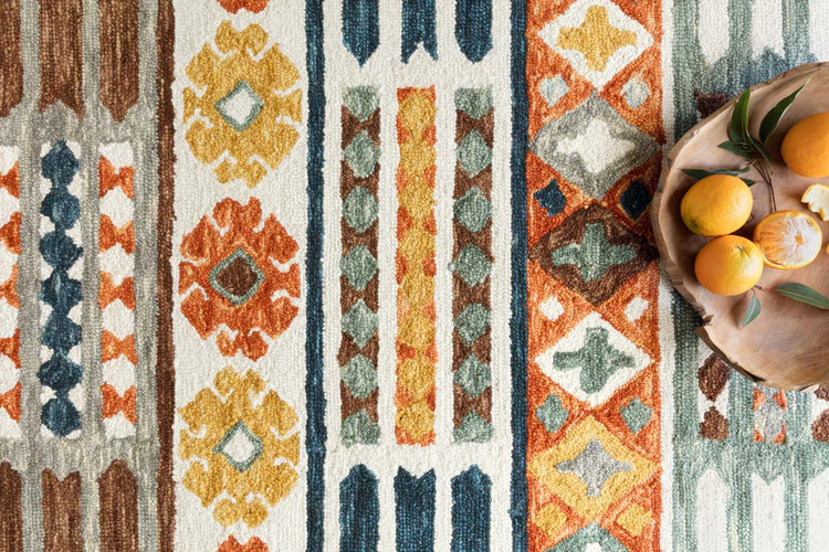 Loloi Zharah ZR-08 Santa Fe Spice Area Rug Lifestyle Scene