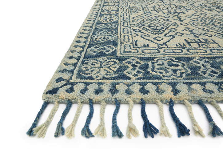 Loloi Zharah ZR-09 Mist/Blue Area Rug Angle