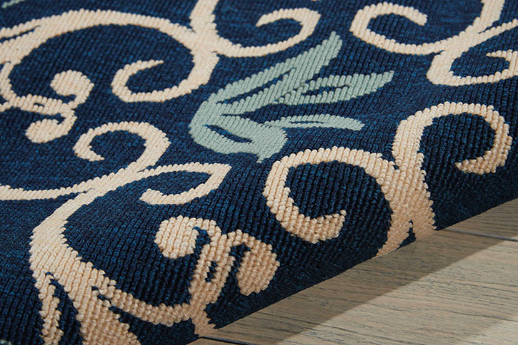 Nourison Caribbean CRB02 Navy Area Rug Texture