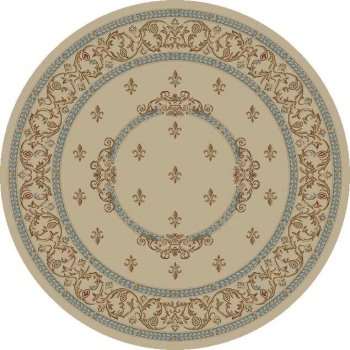 Jewel European 6312 Ivory Round Area Rug by Concord Global Trading