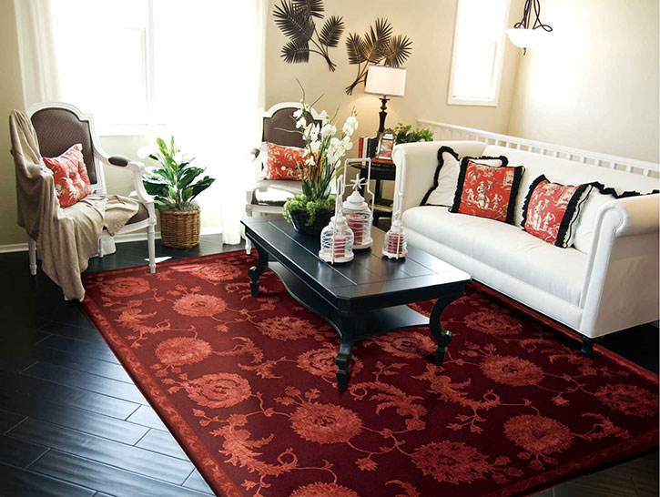 Nourison Regal REG03 Garnet Area Rug Room Scene