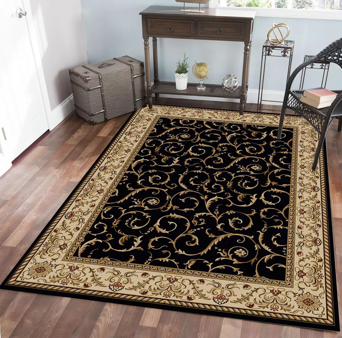 Tapis De Coureur Persan Bokhara Jaldar – Noir, Gris, Rouge – 63x180cm – Neuf