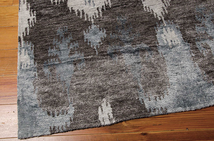 Nourison Silk Shadows SHA09 Grey Area Rug Corner