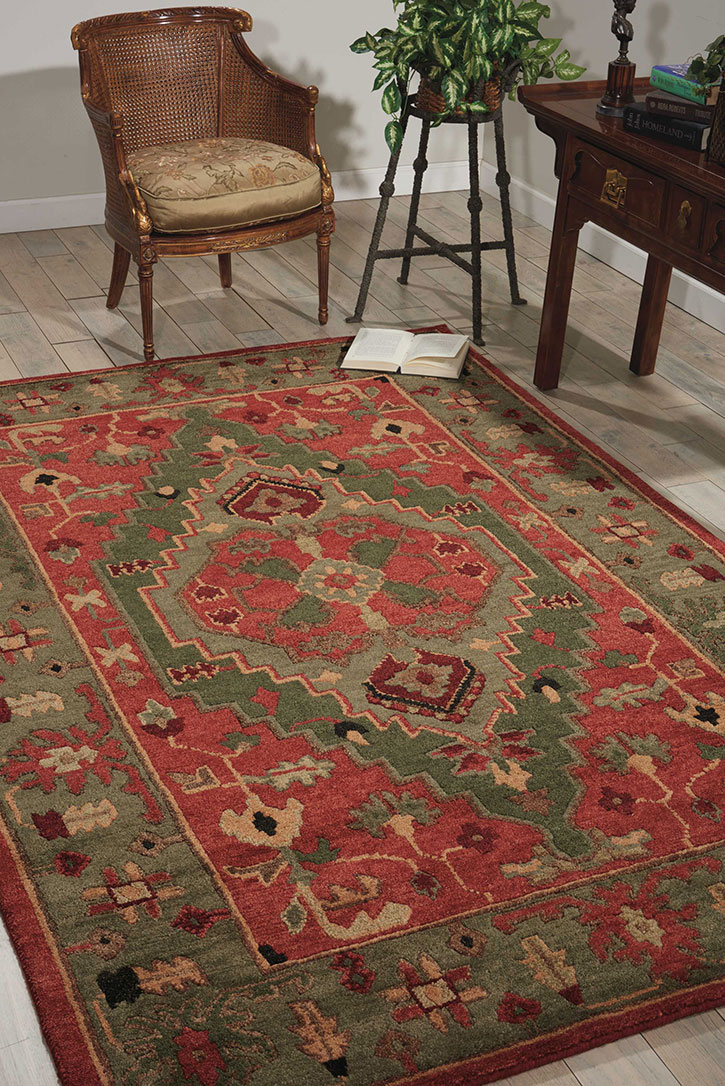 Nourison Tahoe TA01 Rust Area Rug Room Scene