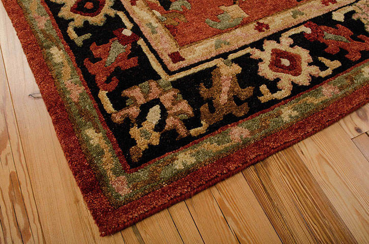 Nourison Tahoe TA12 Rust Area Rug Corner