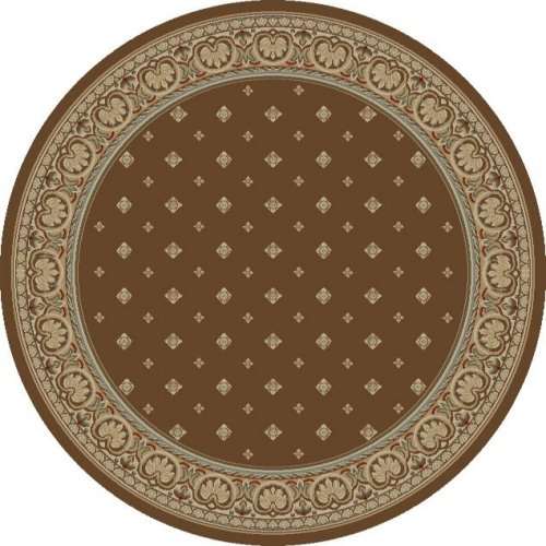 Ankara Classic 6308 Brown Round Area Rug