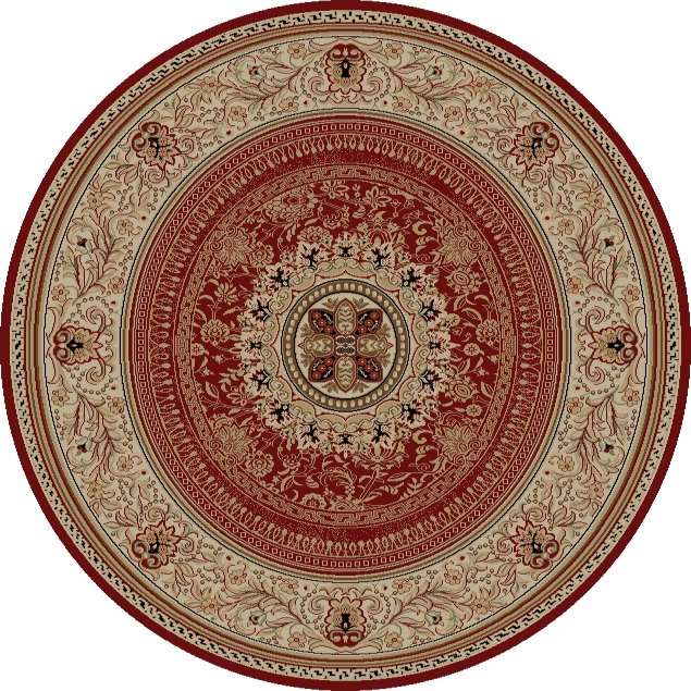 Ankara Classic 6520 Red Round Area Rug by Concord Global Trading