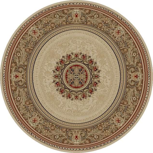 Ankara Classic 6522 Ivory Round Area Rug by Concord Global Trading